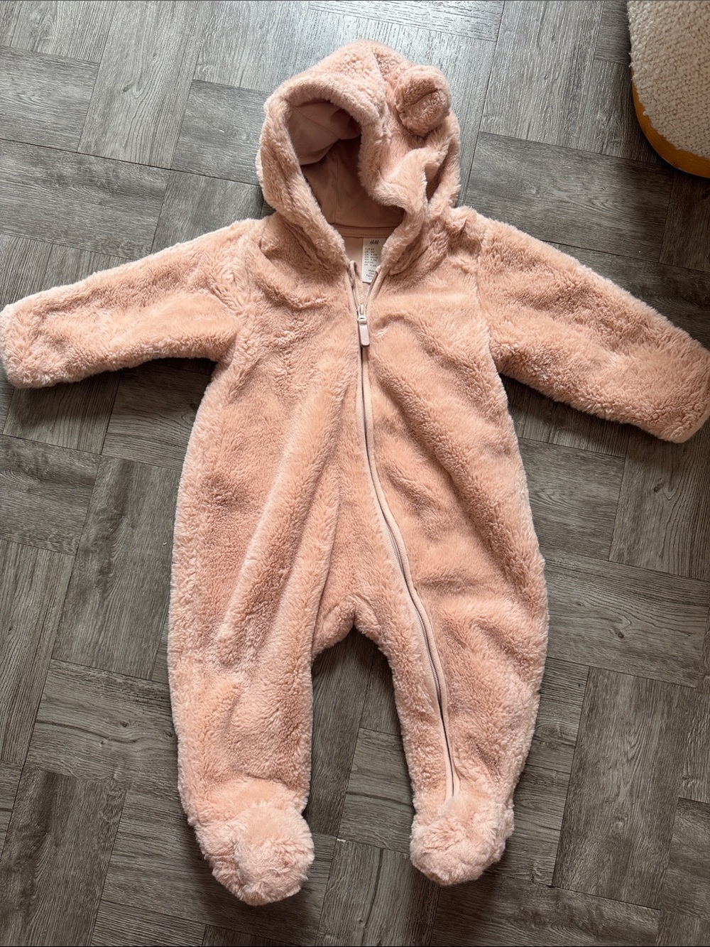H&M Peach Pink Baby Bunting Suit